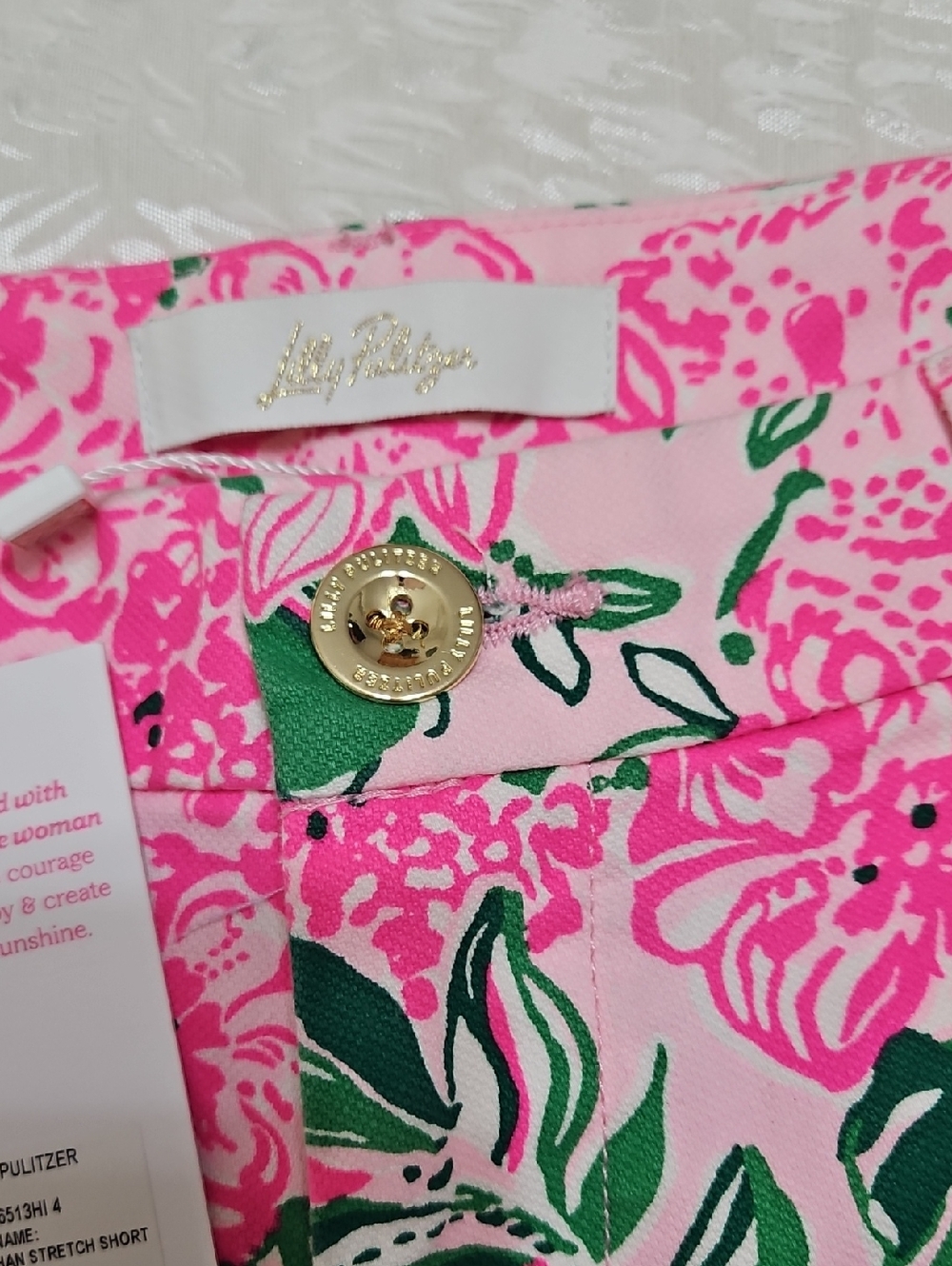 NWT Lilly Pulitzer Callahan Cionch Shell PINK Kasia LaLa High-Waist Shorts - Picture 7 of 11